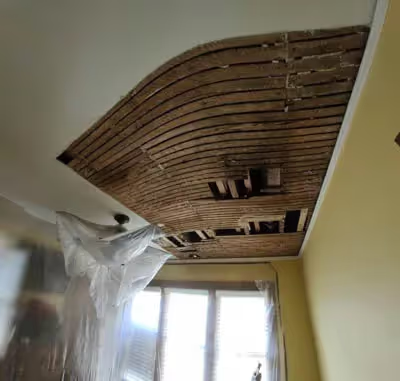 Ceiling structural damage