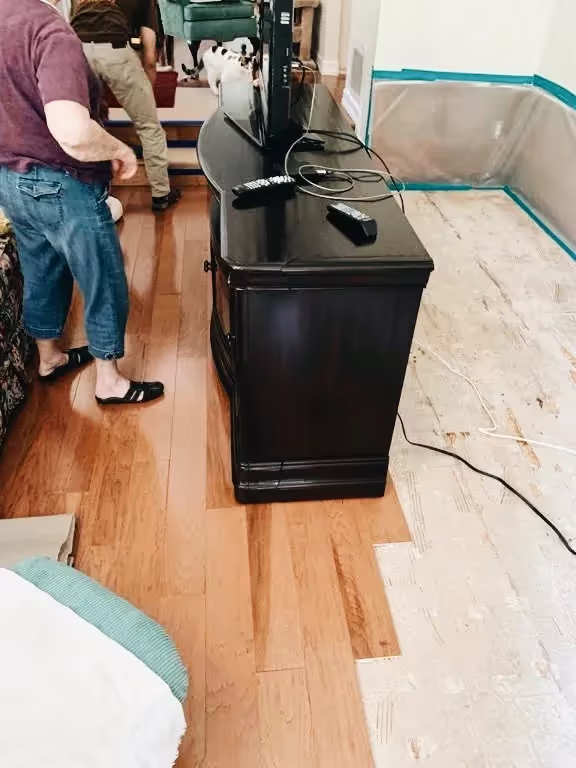 Hardwood floor removal